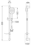 MEXEN/S - DF17 posuvný sprchový set, chrom 785174582-02