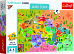 Trefl Puzzle Mapa České republiky / 44 dílků - Tlapka