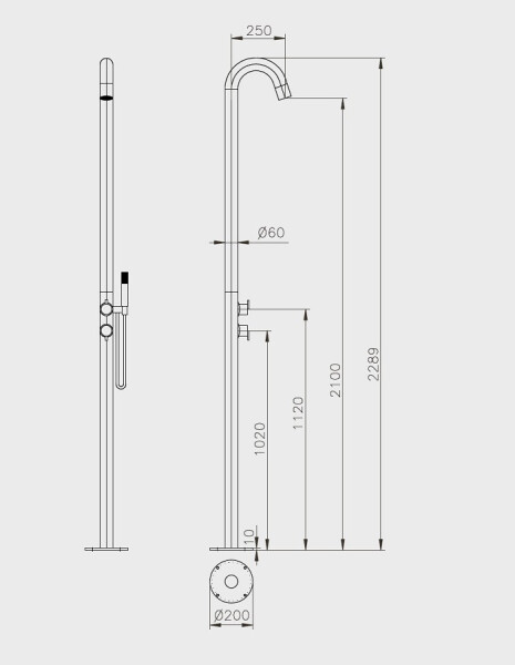 Eichenwald Ideal Sprcha Sylt gold se studenou a teplou vodou