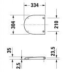 DURAVIT - ME by Starck Víko pro pisoár, SoftClose, bílá 0024090000