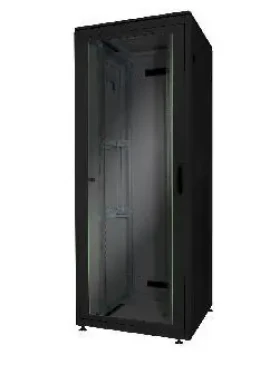 Digitus Unique 32HE černá / Rozvaděčová skříň / 800x800 mm / 32U / Ocel / Skleněné dveře (DN-19 32U-8/8-B-1)