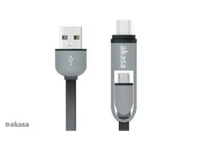 Akasa AK-CBUB35-10BK černá / USB kabel / USB-C Micro-B na USB-A / Ultra tenký / 100cm (AK-CBUB35-10BK)