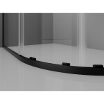 MEXEN/S - Exo čtvrtkruhový asymetrický posuvný sprchový kout 100 x 80, transparent, černá 8131-100-080-70-00