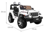 Mamido Elektrické autíčko Jeep Wrangler Rubicon 4x4 bílé