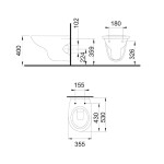 Mereo WC závěsný klozet se soft close sedátkem CSS114S VSD72