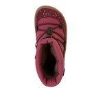Dívčí zimní barefoot boty TEX TRACK WOOL Bordeaux+ G3160251-7 - 32