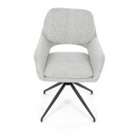 Židle jídelní, krémová látka, noha černý kov, otočný mechanismus 360°