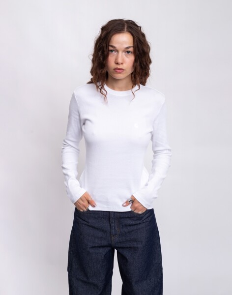 Tričko Carhartt WIP W' L/S Philipa T-Shirt White