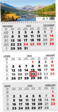 Nástěnný kalendář ARIA 2026 - Tříměsíční