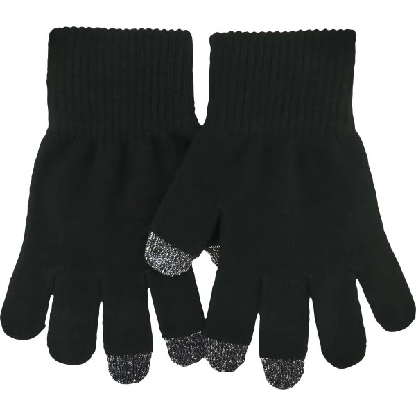 BOMA Rukavice unisex pletené TOUCH 01 na dotykový displej ČERNÉ dámská 114833