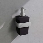 STEINBERG - 460 Dávkovač mýdla s držákem, černé sklo/chrom 460 8002