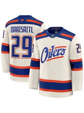 Fanatics Pánský dres Edmonton Oilers NHL Leon Draisaitl #29 Premium Alternate Velikost: 46 (S)