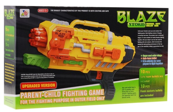 Mamido Manuální dětská pistole Blaze Storm soft bullet žlutá