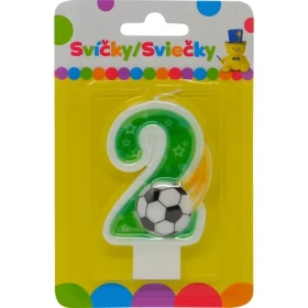 SPARKYS Narozeninová svíčka s míčem a číslem 2