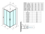 GELCO - SIGMA SIMPLY obdélníkový sprchový kout 1000x900 L/P varianta, rohový vstup, sklo Brick GS2410GS2490