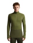 Pánské merino triko dlouhý rukáv, 1/2 zip ICEBREAKER Mens Merino 200 ZoneKnit LS Half Zip, Dark Loden/Sphagnum/Cb velikost: XL
