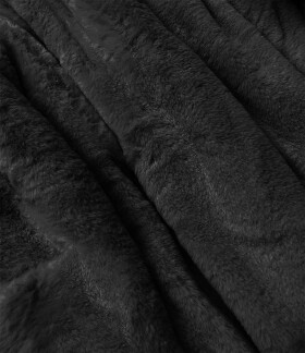 Teplá černá oboustranná dámská zimní bunda (W610) odcienie czerni