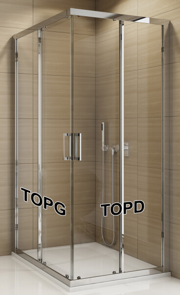 SanSwiss TOPD 1000 50 07 Pravý díl sprchového koutu 100 cm, aluchrom/sklo