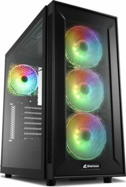 Sharkoon TG6M černá / RGB / ATX / 4x 120mm / bez zdroje / průhledná bočnice (4044951032136)