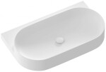 RAVAK - Yard Umyvadlo, 81x50 cm, bez přepadu, bez otvoru pro baterii, matná bílá XJX0E080000