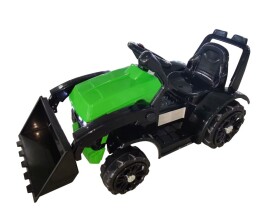 Mamido Dětský elektrický traktor s radlicí zelený