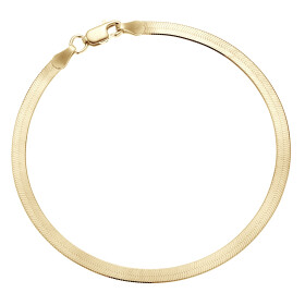 LUNICA Stříbrný náramek FLAT GOLD 0696
