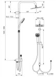 IDEAL STANDARD - Idealrain Cube Sprchový set 200, 1 proud, chrom A5862AA