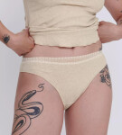 Dámské kalhotky GO Ribbed R Tai C2P - GRAY - sv. béžové M013 - SLOGGI GRAY M