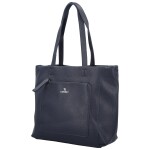 Módní dámská koženková kabelka na rameno Lamia, tmavě modrá