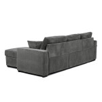 Rohová pohovka, šedá, látka, ASB-C3990 GREY2