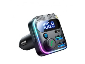 Joyroom JR-CCB01 černá / Handsfree vysílač s nabíječkou / 48W / 2x USB-A / 1x USB-C (JR-CCB01)