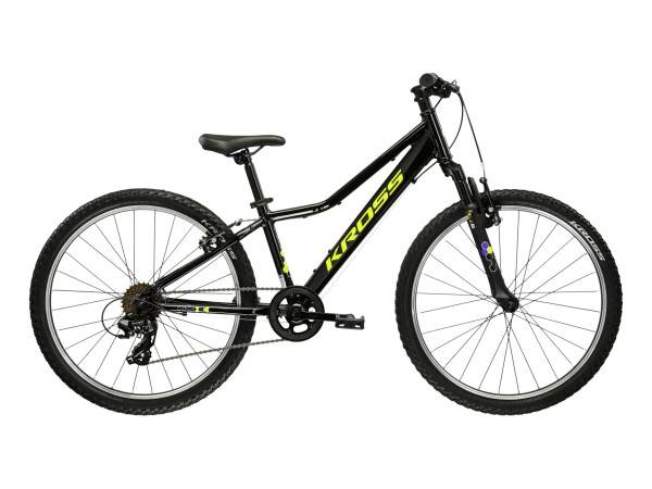 Dětské kolo Kross HEXAGON JR 1.0 24", model 2026, černá/žlutá