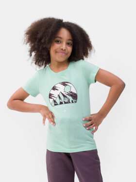 Dívčí tričko potiskem 4FJSS23TTSHF389-47S mátové 4F cm
