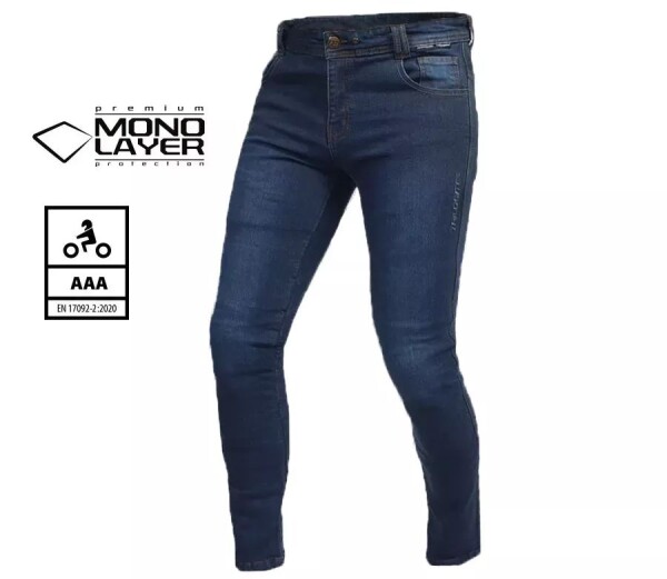 Pánské džíny na moto Trilobite Uptown skinny fit monolayer Aaa blue - 32 / modrá