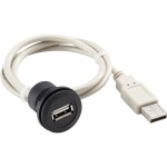 Schlegel Vestavný konektor USB 2.0 typ A, dvojitý zásuvka, vestavná RRJ_2USB 2x USB zásuvka typu A ⇔ 2 x USB zástrčka typu A RRJ_