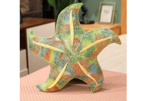 Mamido Plyšová hvězdice polštář 45 cm zelená