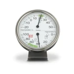 Hama Tahiti stříbrná / analogový teploměr/vlhkoměr / nerezový (222207)