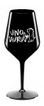 VÍNOSAURUS - černá nerozbitná sklenice na víno 470 ml