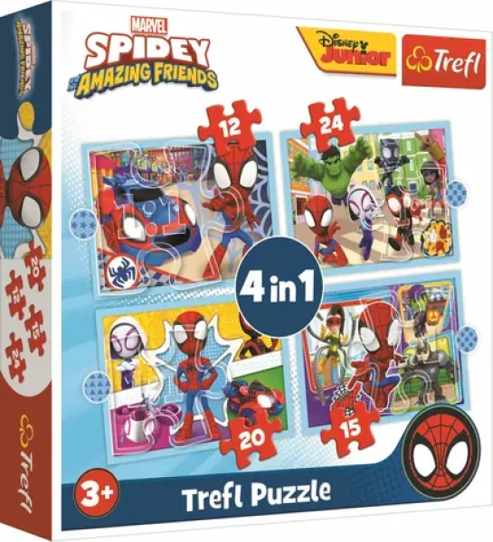 Trefl - Puzzle - Spidey a jeho úžasní přátelé 4v1