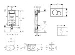 GEBERIT - Kombifix Set předstěnové instalace, klozetu Oudee Vortex a sedátka softclose, tlačítko Sigma01, lesklý chrom SANI15CA1134