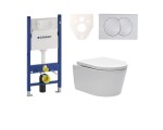 Cenově zvýhodněný závěsný WC set Geberit do lehkých stěn / předstěnová montáž + WC SAT Brevis SIKOGES7W7 SIKOGES7W7