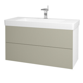 Dřevojas - Koupelnová skříňka VARIANTE SZZ2 105 pro umyvadlo Laufen Pro S - N01 Bílá lesk / L04 Béžová vysoký lesk 164751