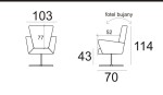 Křeslo Kosmo látka: AN-4065