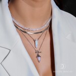 Royal Fashion stříbrný rhodiovaný náhrdelník SKA-N005
