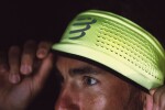 Compressport Thin On/Off Sportovní funkční světle modrá - Běžecká čelenka Compressport Headband On/Off - Flash Fluo Yellow/Black