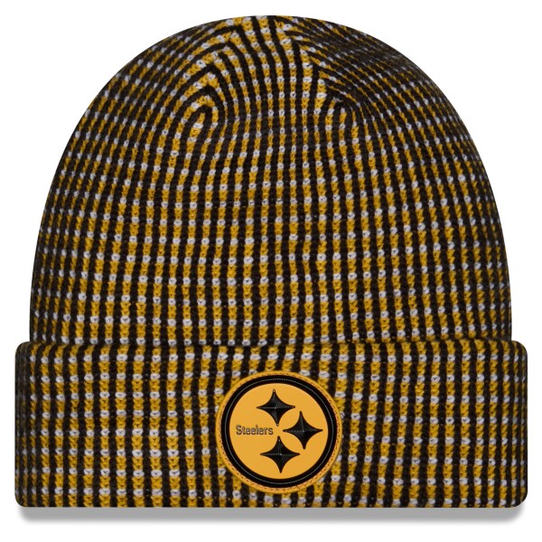 New Era Pánská zimní čepice Pittsburgh Steelers NFL 2026 Sideline Cold Weather Cuffed