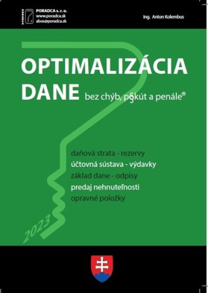 Optimalizácia dane, bez chýb, pokút penále