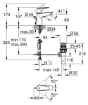 GROHE - BauEdge Umyvadlová baterie, s výpustí, chrom 32819001