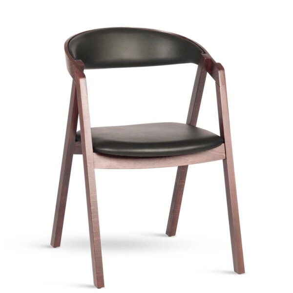 STIMA Jídelní židle křesílko GURU /1 - buk hnědá (černá koženka)