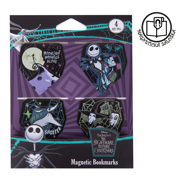 Colorino magnetická záložka, Tim Burton 3, 4 ks, mix motivů